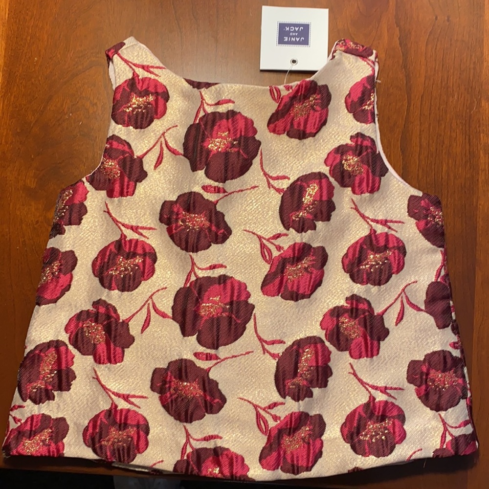 Janie and Jack floral shimmer top - Picture 3 of 7